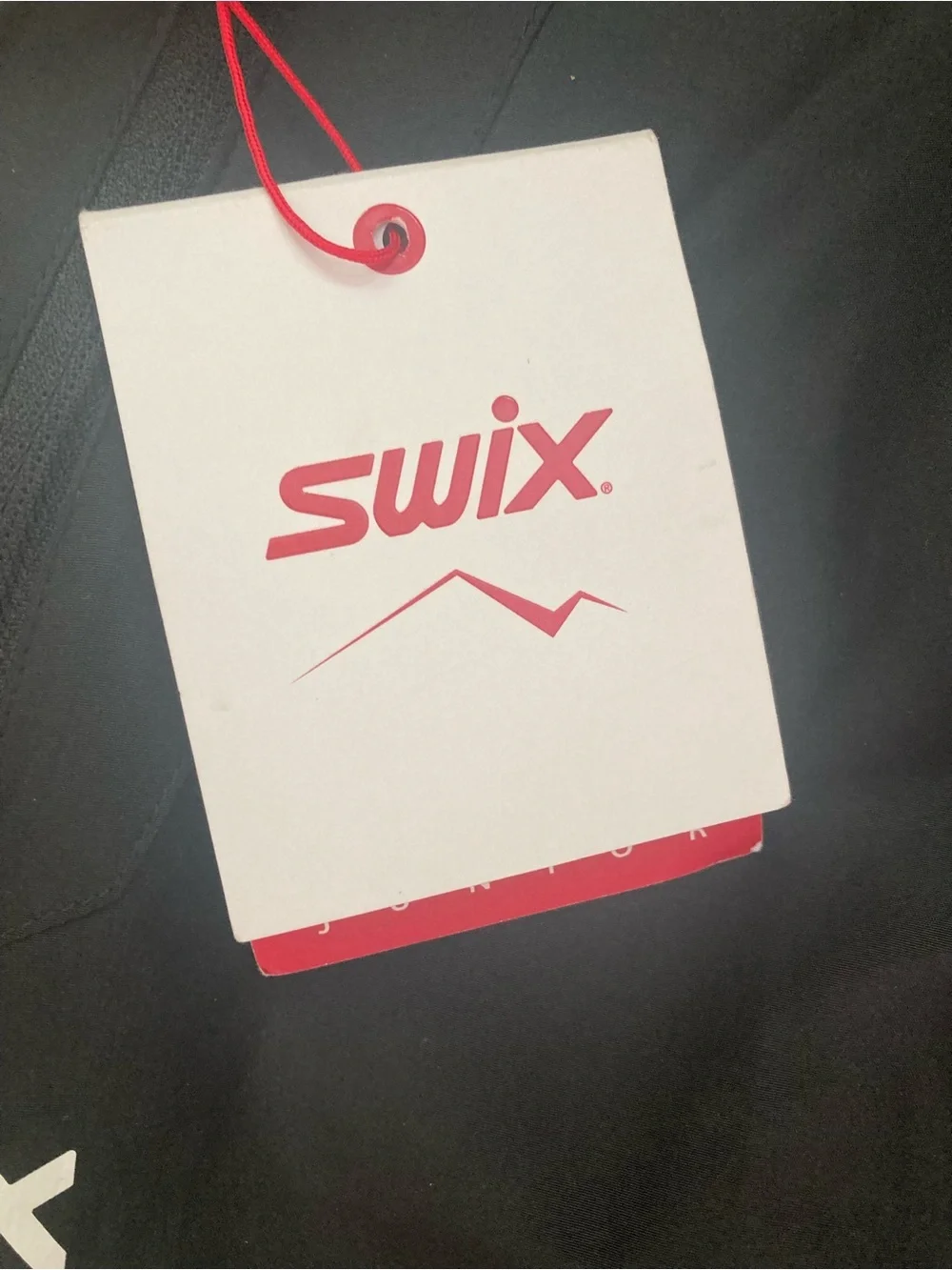 Swix Universal X Black Junior Pants with Red Drawcord Accent NWT